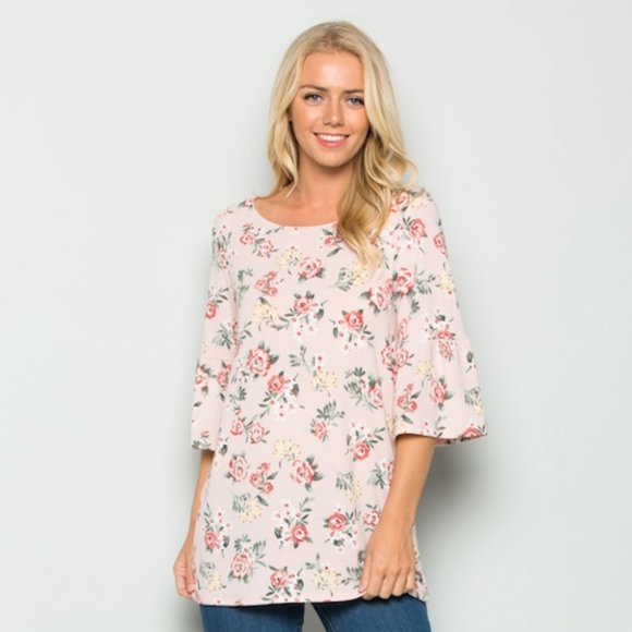 Summer knitted top with floral prints. - Picture 6 of 10